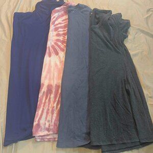 FOUR casual tshirt dresses cover-ups - Multicolor - SIZES MED/LARGE